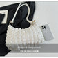 Canvas Wrinkle Bag for Women | Shoulder Bags & Pleated Bubbles Handbags (Padded Casual Underarm Quilted Tote Cloud Bag Purse)