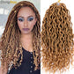 Goddess Faux Locs Crochet Hair | 18" Soft Curly Braids | Ombre Dreadlocks Extensions | 24 Strands/Pack