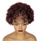 Burgundy Afro Curly Braids Bob Wig | 13x6 Lace | Baby Hair | Bouncy Curls