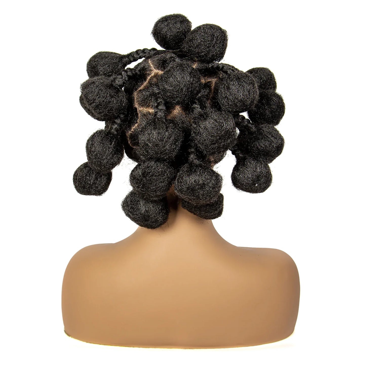 Handmade Bantu Knotless Braids Full Lace Wig | Short Synthetic Braided Wig with Baby Hair for Black Women