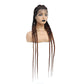 36" Jumbo Knotless Box Braids Wig | Incoo Full Lace Cornrow Wig | Transparent Lace | African Braided Hair