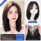 Natural Full-Head Human Hair Wig | Classy Collarbone Length Short Straight Wig with Oblique Bangs for Women (Sweet & Lovely, Elegant Style)
