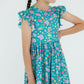 SALE Betta Blooms Flutter Sleeve Twirl Dress