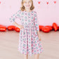 SALE Disco Bows 3/4 Sleeve Pocket Twirl Dress