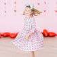 SALE Disco Bows 3/4 Sleeve Pocket Twirl Dress