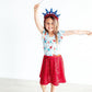 SALE Proudly Patriotic S/S Flutter Sleeve Leotard