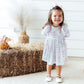 SALE Pumpkin Picnic 3/4 Sleeve Ruffle Twirl Dress