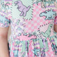 SALE Quilted Dinos S/S Pocket Twirl Dress
