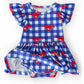 SMU Plaid Mustang Flutter Twirl Bodysuit