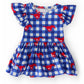 SMU Plaid Mustang Flutter Twirl Bodysuit