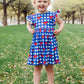 SMU Plaid Mustang Flutter Twirl Dress