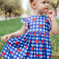 SMU Plaid Mustang Flutter Twirl Dress