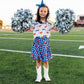 SMU Plaid Mustang Ruffle Twirl Skort