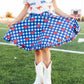SMU Plaid Mustang Ruffle Twirl Skort