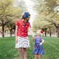 SMU Red Mustang Ruffle Pocket Tee