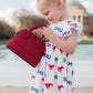 SMU White Mustang Flutter Twirl Dress