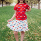 SMU White Mustang Ruffle Twirl Skort