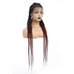 36" Jumbo Knotless Box Braids Wig | Incoo Full Lace Cornrow Wig | Transparent Lace | African Braided Hair