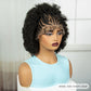 Short Natural Afro Kinky Curly Cornrow Braids Wig | Full Lace | Baby Hair