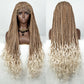 36" Water Wave Braided Wig | Lace Front | Baby Hair | Long Braids
