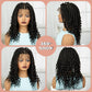Ombre Boho Knotless Braids Bob Wig with Curly Ends | Full Lace