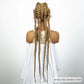 36" 27/613 Blonde Cornrow Braided Wig | Lace Frontal Box Braids | Synthetic Wig with Baby Hair for Black Women