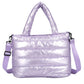 New Puffer Tote Bag for Women | Quilted Puffy Handbag & Lightweight Down Cotton Padded Shoulder & Crossbody Bag