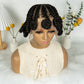 Short Bantu Knot Braided Wig | Full Lace | Synthetic Hair | Baby Hairs | Transparent Lace | Cute Braids Wig for Women