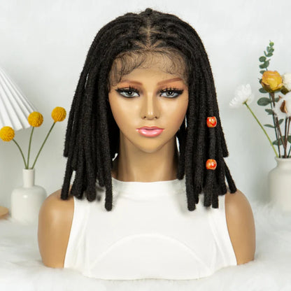 Short Locs Cornrow Braids Wig | Full Lace | Baby Hair | African Inspired