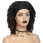 Soft Faux Locs Headband Wig - 6 Inch Ombre Dreadlock Wig for Black Women - Curly Braided Synthetic Wig with Headband - 1B, Burgundy, 27, 30, 613 Options