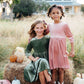 Sage Velvet Twirl Dress