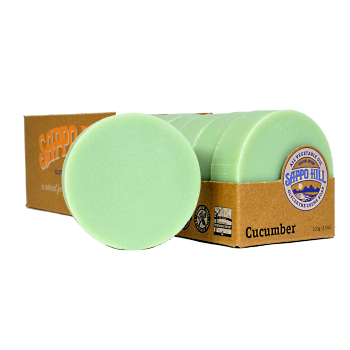 Sappo Hill Glycerin Cucumber Soap, Case of 12, 3.5 Oz Bars