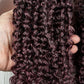 22" Box Braids Full Lace Wig | Two Curly Ponytails | Baby Hair | Synthetic Braided Wig