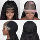 36" Water Wave Braided Wig | Lace Front | Baby Hair | Long Braids