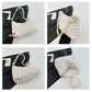 Canvas Wrinkle Bag for Women | Shoulder Bags & Pleated Bubbles Handbags (Padded Casual Underarm Quilted Tote Cloud Bag Purse)