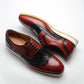 Italy Men's Wingtip Derby Shoes | Classic Modern Color Block Oxfords (Height Increasing, Genuine Leather)