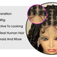 14" Burgundy Box Braids Wig | Full Lace | Kanekalon Fiber | Boho Braids | For Women