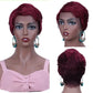 Peruvian Straight Pixie Cut Bob Wig | T-Part Transparent Lace Human Hair (Pre-Plucked Hairline)