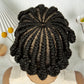 Short Bantu Knot Braided Wig | Full Lace | Synthetic Hair | Baby Hairs | Transparent Lace | Cute Braids Wig for Women