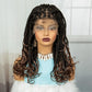 360° Full Lace Knotless Braids Wig with Wavy Ends | Baby Hair