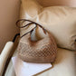 Large Capacity Summer Straw Weaving Shoulder Bag | Women's Handmade Crochet Beach Handbag & Woven Hollow Out Underarm Knitting Bag