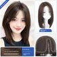 Natural Full-Head Human Hair Wig | Classy Collarbone Length Short Straight Wig with Oblique Bangs for Women (Sweet & Lovely, Elegant Style)