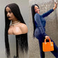 Ready-to-Ship 28" Center Part Box Braids Wig | 13x4 Lace Front | Middle Part | Kanekalon