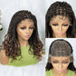 Pre-Looped Bohemian Box Braids with Curly Ends | Crochet Hair