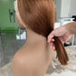 #4 Chocolate Fall Brown Bone Straight Bob Wig | 13x4 Transparent Lace Front Raw Vietnamese Human Hair (250% Density)