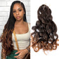 French Curly Crochet Braiding Hair - Ombre Spiral Curls - Pre-Stretched Synthetic Hair Extensions