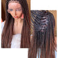 Senegalese Micro Twist Braided Wig | Bob Length | Light Passion Twist | Lace Front Wig | Black Women