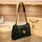 Luxury Genuine Leather Chain Shoulder Bag for Women | New Designer Large Capacity Underarm Handbag (Diamond Lattice)
