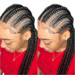 36" Jumbo Knotless Box Braids Wig | Incoo Full Lace Cornrow Wig | Transparent Lace | African Braided Hair
