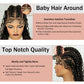 34" Twisted Cornrow Full Lace Braided Wig | Baby Hair | Synthetic Lace Front Braids | Black Women